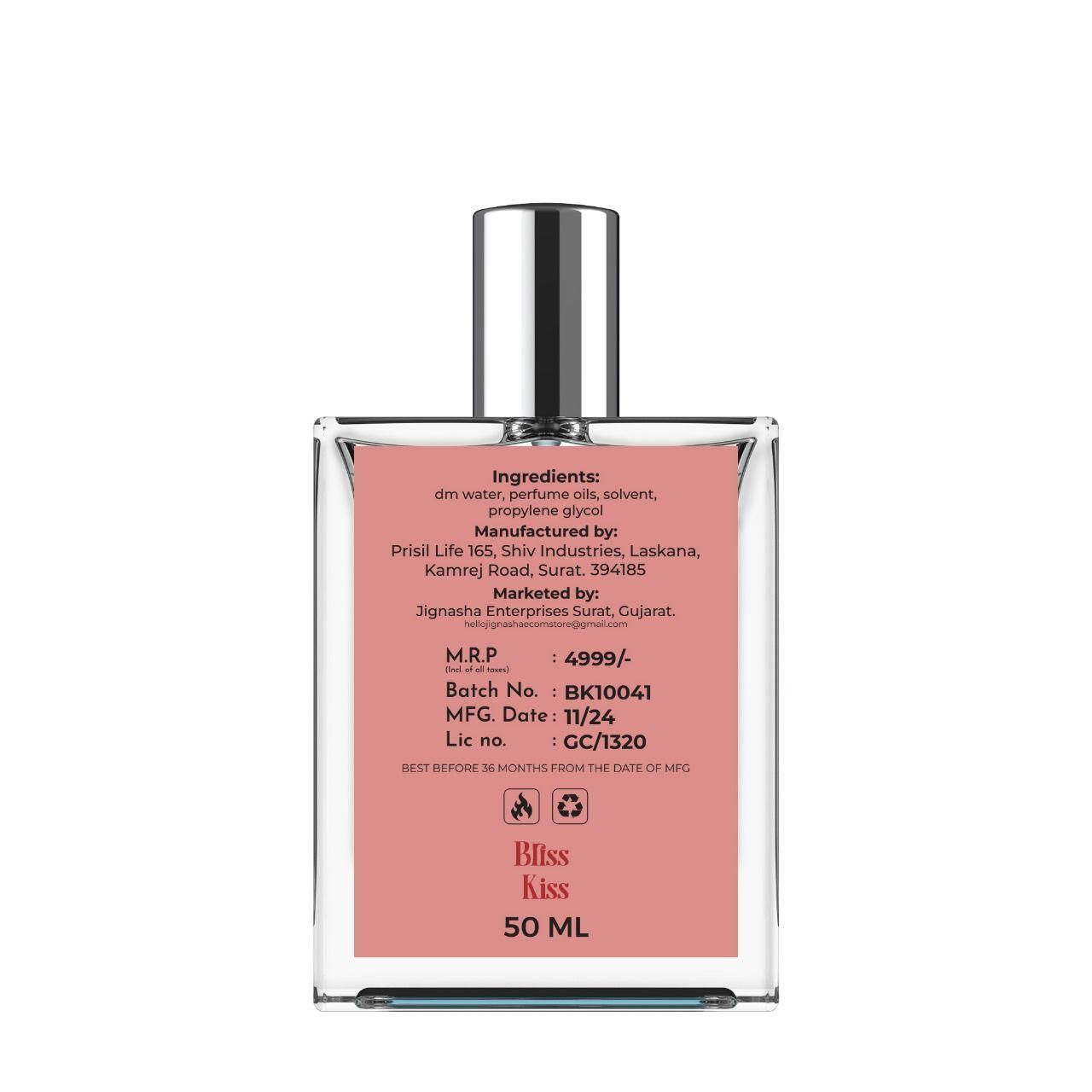 Briss Kiss Eau De Parfume Unisex Romantic Long Lasting Fragrance (Pack of 2)